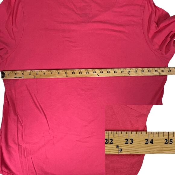 Just My Size Short Sleeve V-Neck Tee Shirt in Salmon Size 3X (22-24W) - Picture 6 of 12